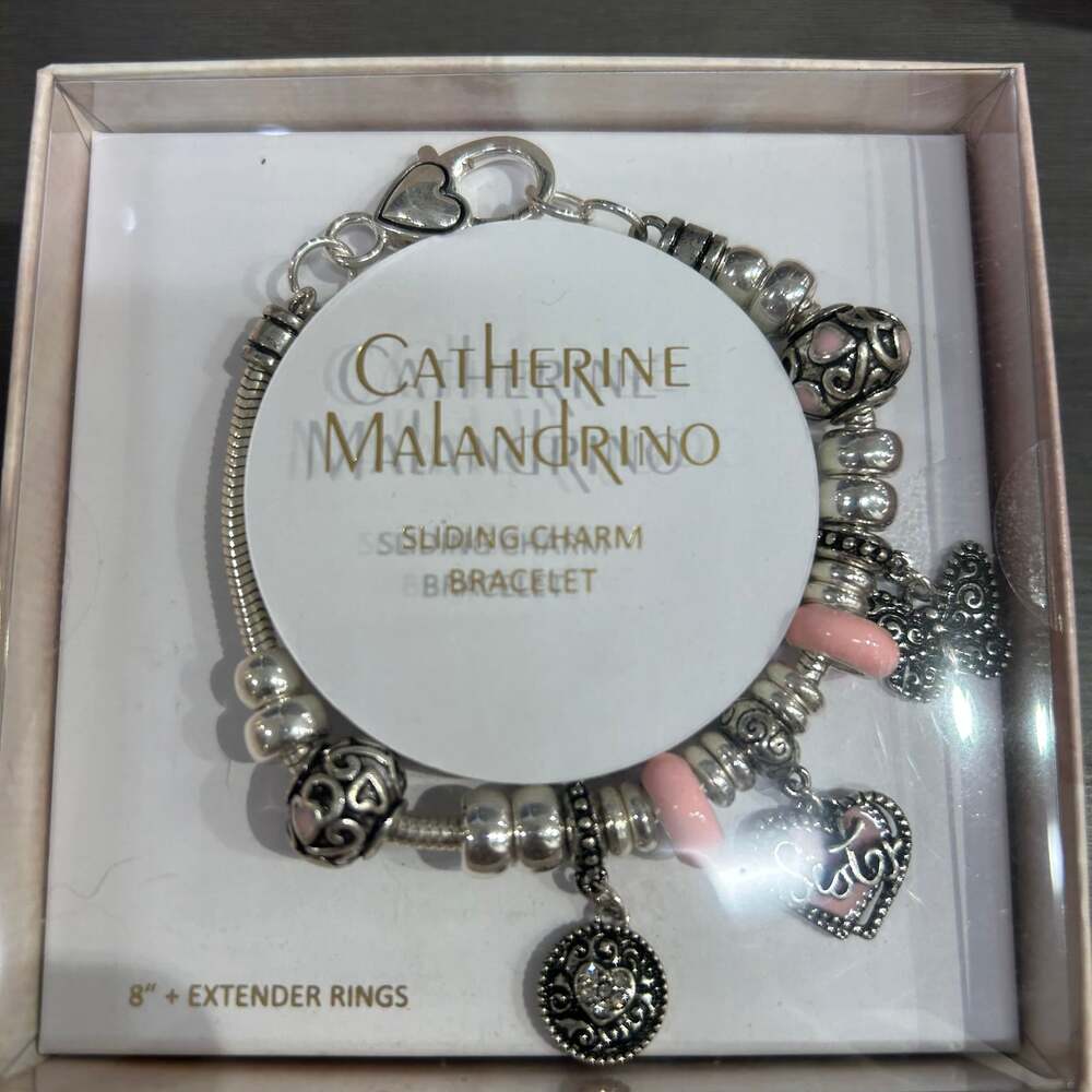 Catherine Malandrino sister Sliding Charm Bracelet 8”